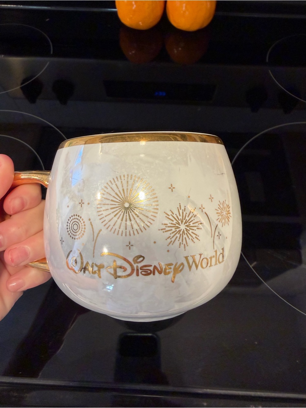 Disney White and Gold Walt Disney World Ceramic Mug